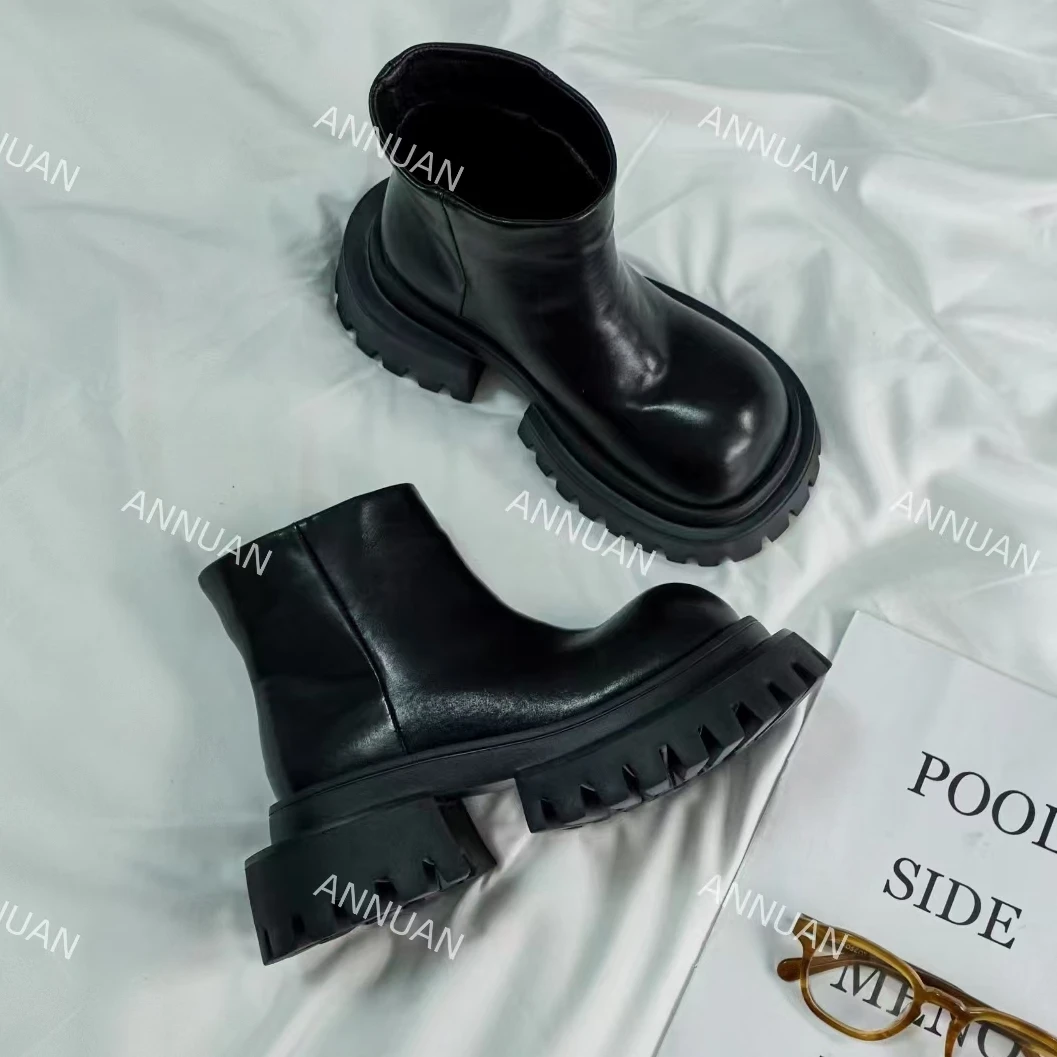 【HeiPa】安暖家春季穿新款厚底带时尚韩版靴子女款XDXM541