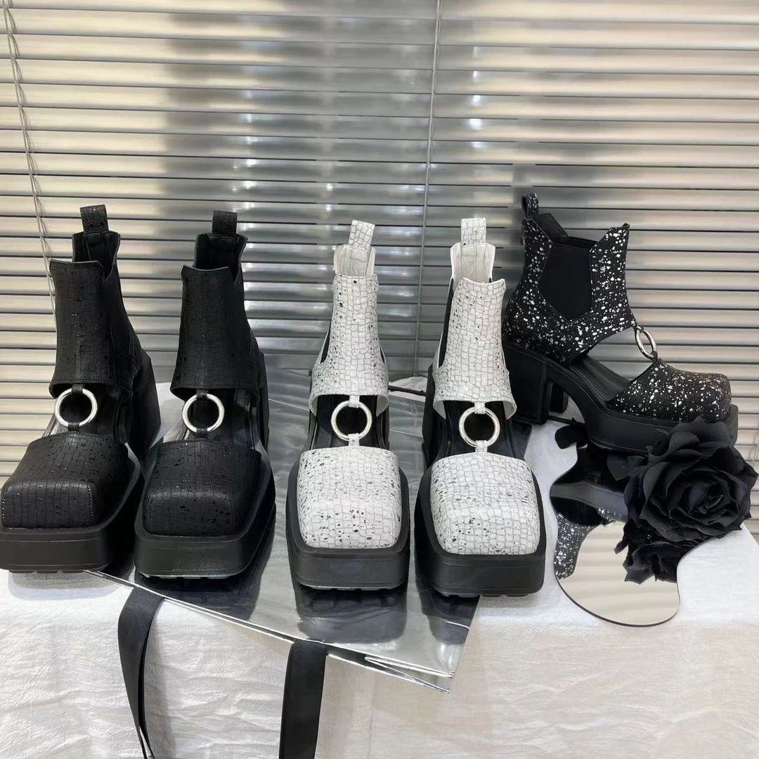 广州安暖家【卡萨马丁靴】ins潮走秀厚底休闲短靴运动百搭复古