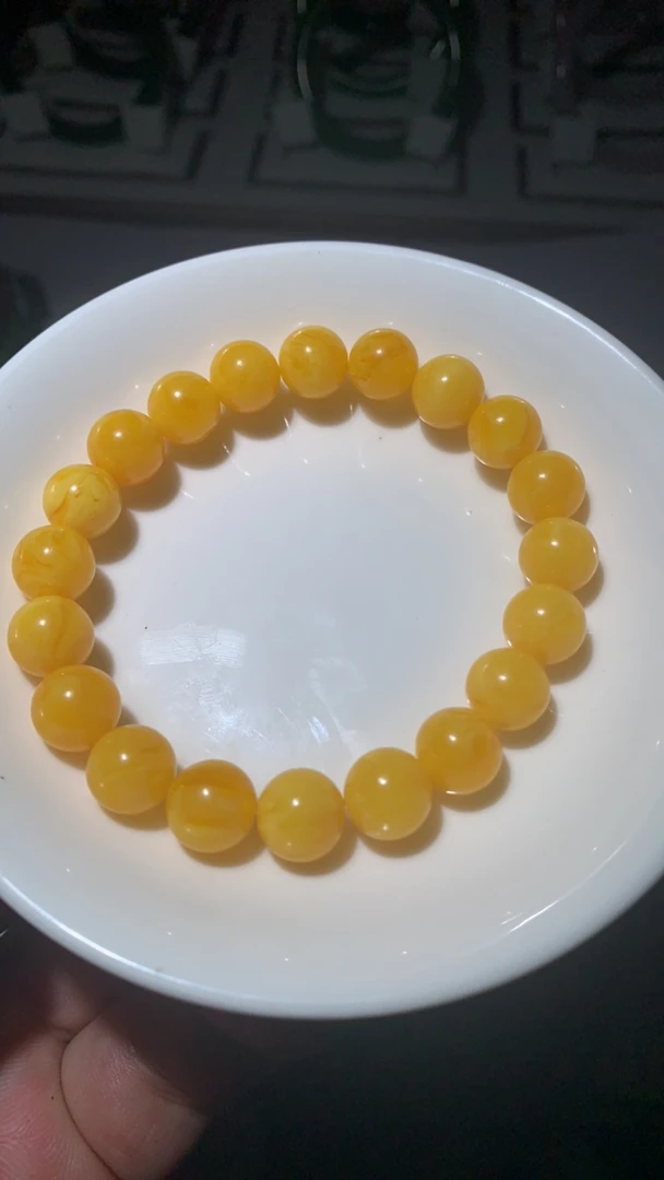 典藏 10mm19颗精品手工DIY金花珠串 弹力绳