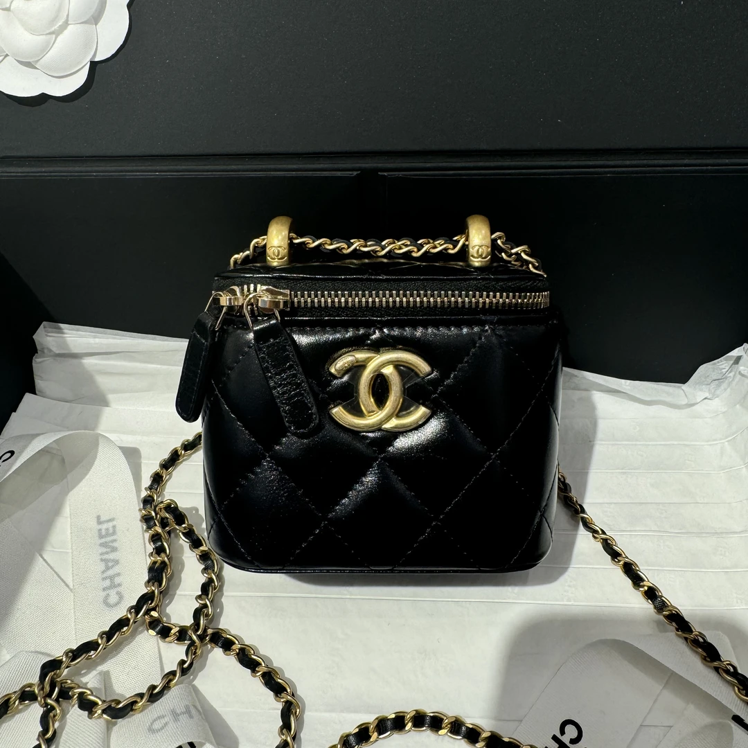 99新 Chanel/香奈儿 双金珠小盒子 斜挎包