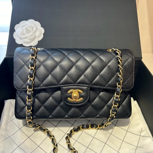 全新未使用 Chanel/香奈儿 CF小号 荔枝皮 全新无磨损