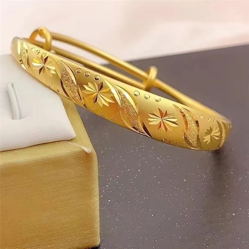 铜合金手镯 精美时尚【星月推拉手镯】女款时尚经典百搭加厚可调节