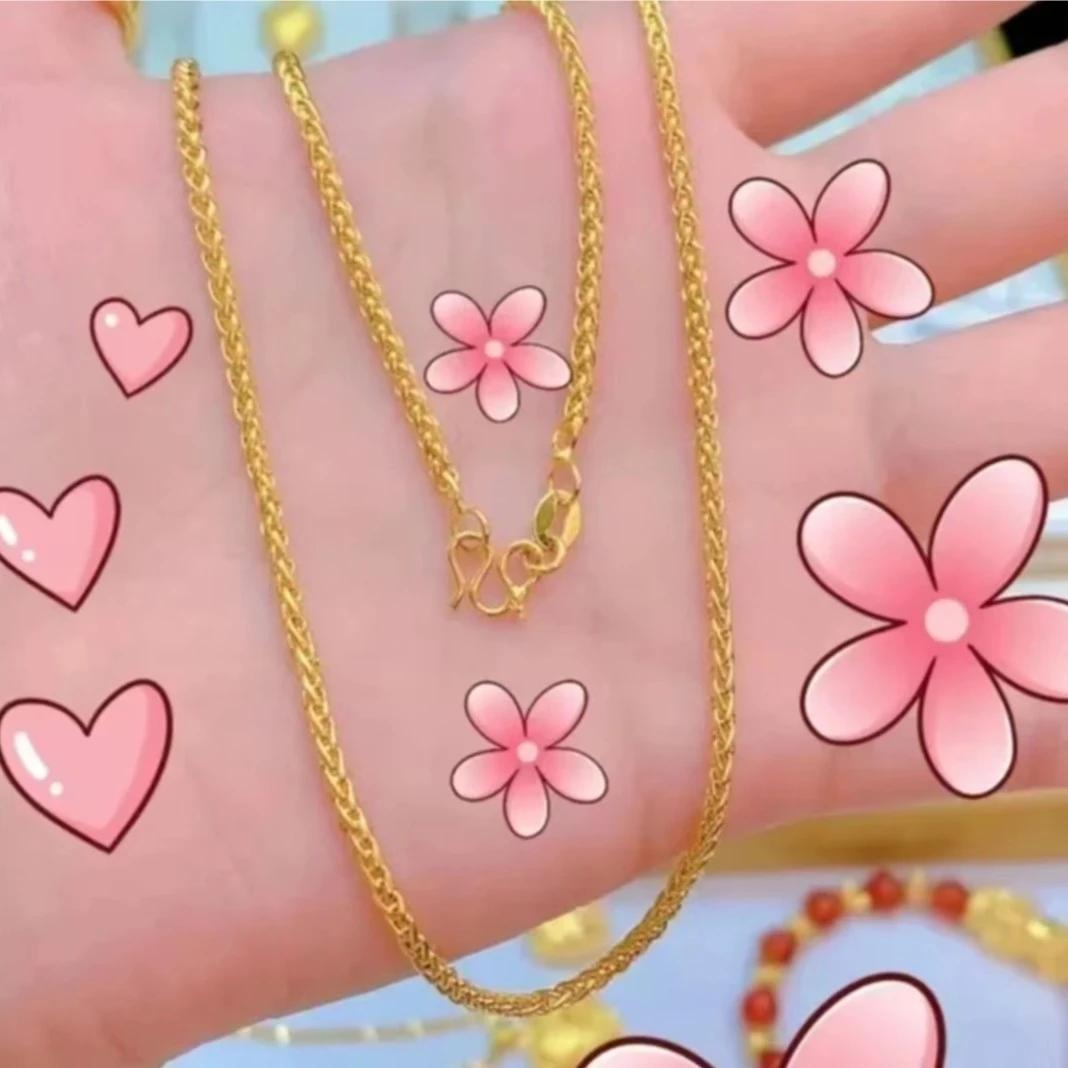 铜合金项链 锁骨链【单链条不带吊坠】挂脖百搭首饰可爱饰品链子