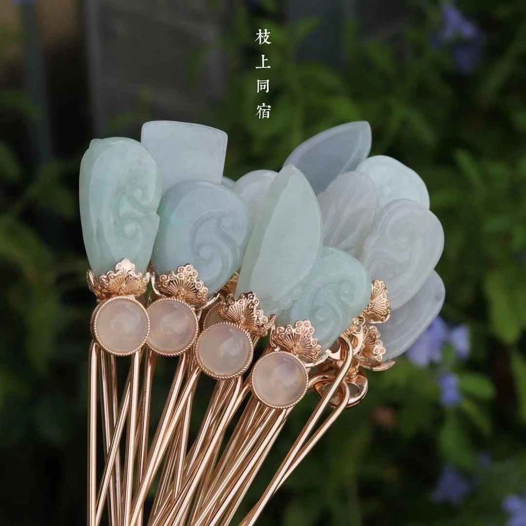 灵芝福瓜宝葫芦白玛百搭简约复古旗袍汉服新中式国风发钗一支