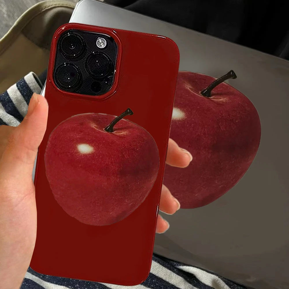小众复古红苹果11适用14苹果15ProMax手机壳iPhone13软xr女12潮15