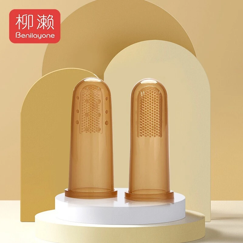 柳濑手指套牙刷婴儿卡通儿童硅胶软毛宝宝乳牙清洁器洁牙齿新生儿