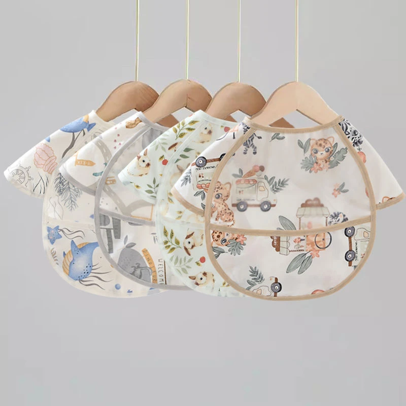 宝宝儿童吃饭罩衣婴儿围嘴围兜防水饭兜防油围嘴反穿衣男女宝四季