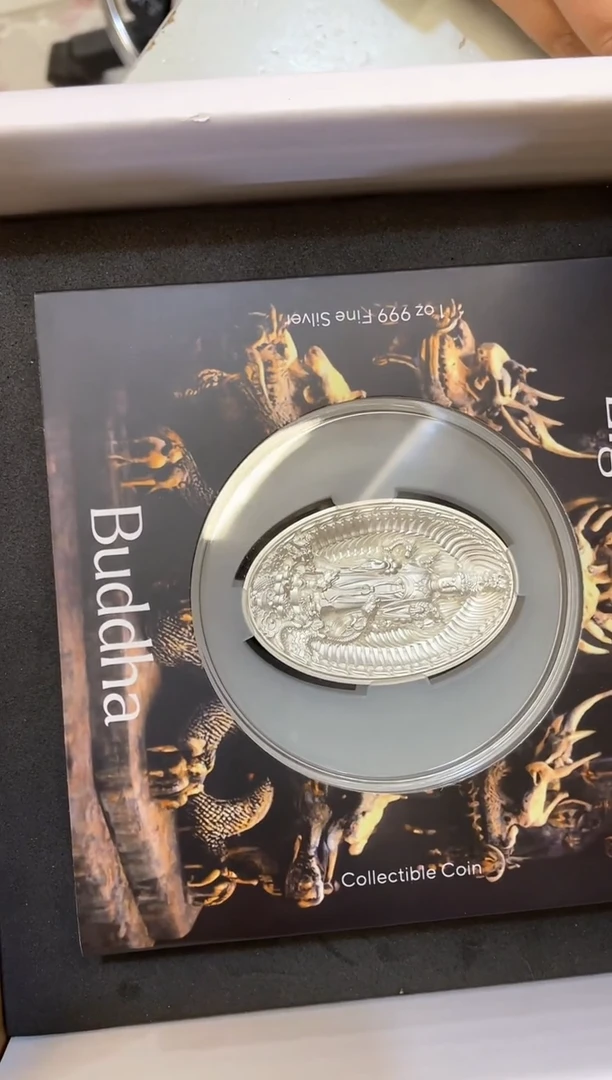 【闪购商品】银2023乍得 八龙尊佛纪念币