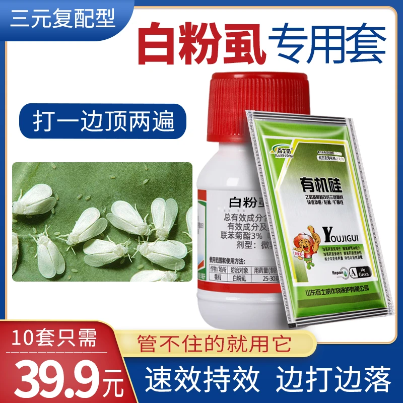 【升级版】白粉虱专用套装前打后落增强植物花卉蔬菜果蔬杀虫剂蚜虫