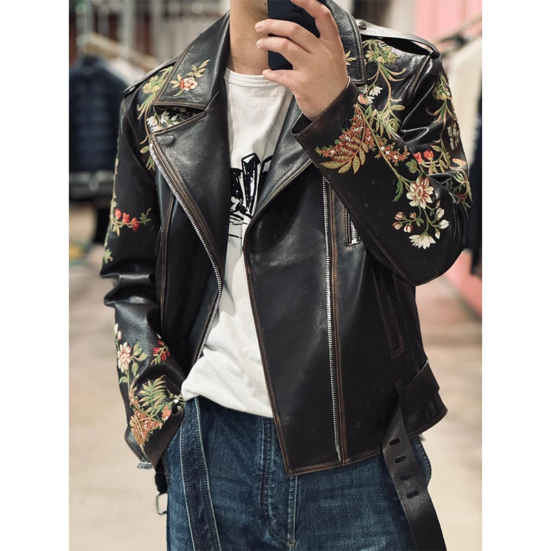 36800版“意式浪漫 16色76万针刺绣 vintage ”西班牙小山羊皮衣