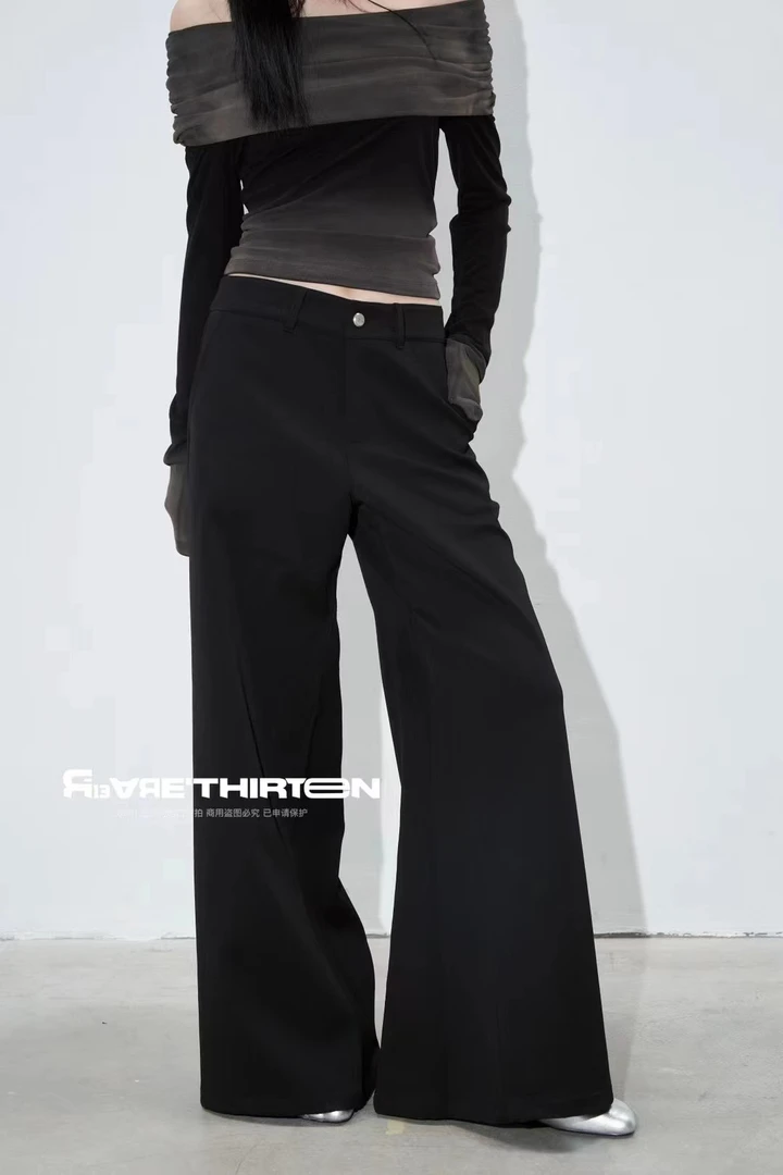 25秋季上新-休闲直筒裤阔腿裤女宽松垂感薄款飘逸气质舒适百搭裤