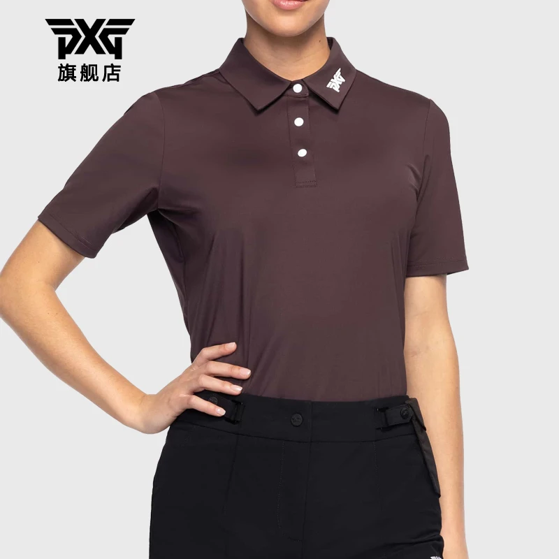 PXG高尔夫女士短袖T恤运动舒适休闲POLO衫golf吸湿排汗速干上衣