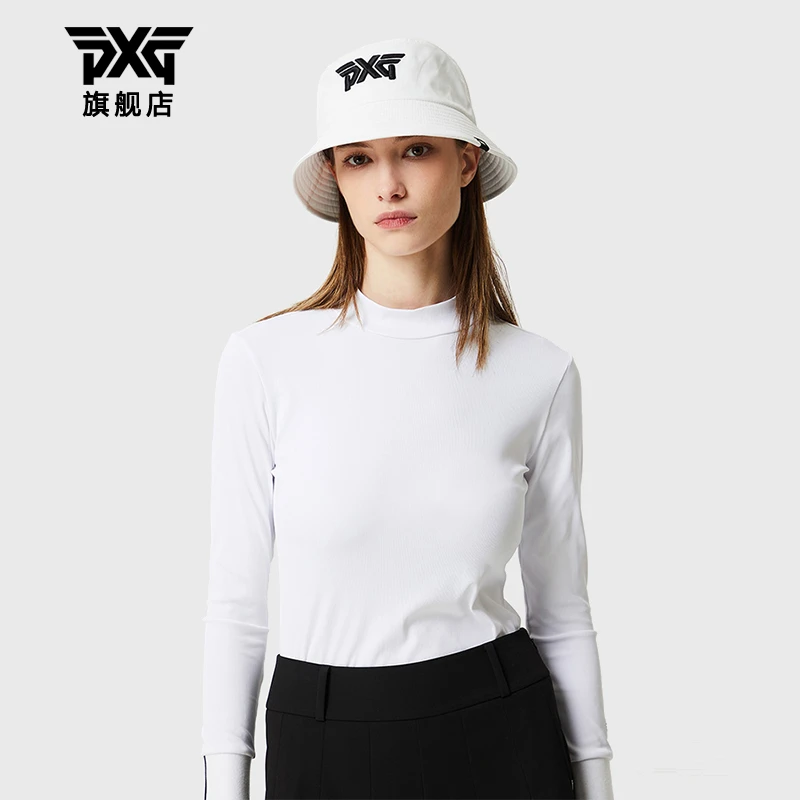 PXG高尔夫服装女士长袖T恤竖纹显瘦golf运动早春新款套头打底衫