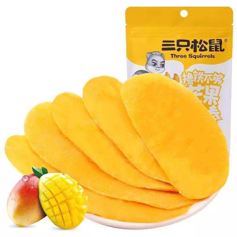 三只松鼠芒果袋装金黄大片办公室零食蜜饯果脯水果干