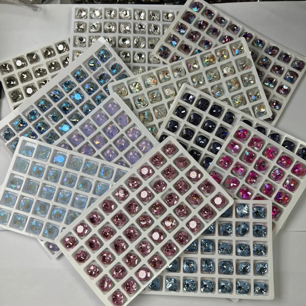 诗文家高品K9高品质彩色肥方23色自选包邮粉色美甲钻蓝色超闪多色