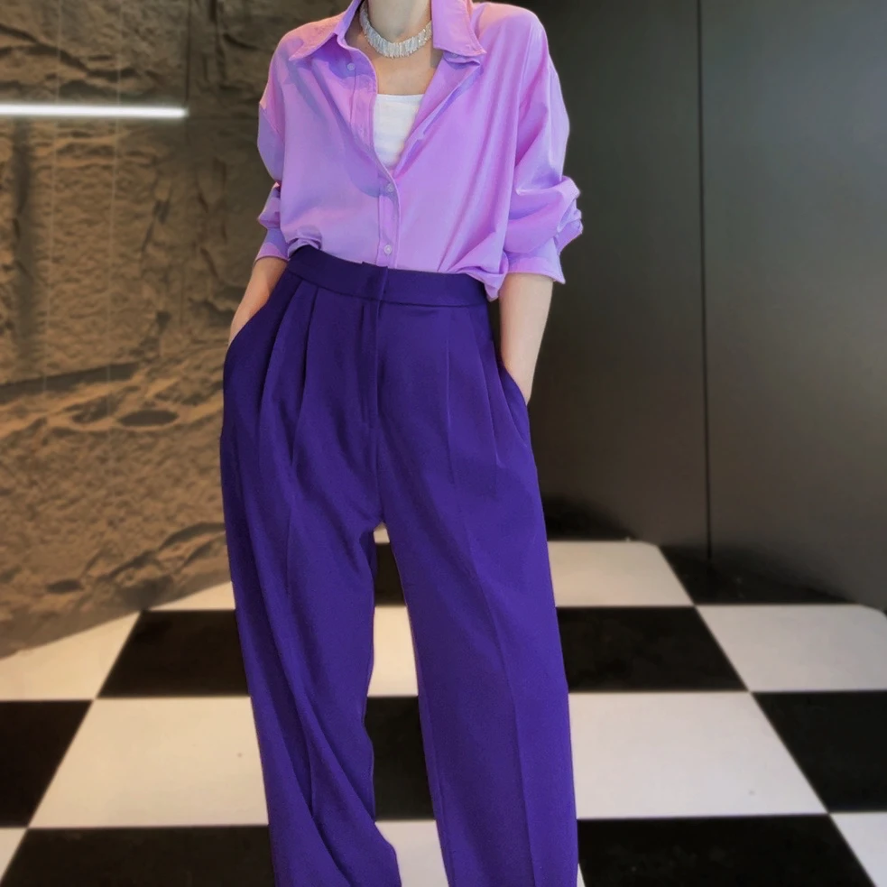 阔腿裤麦子原创设计气质爆炸时尚轻奢高级小众高腰显瘦裤子女52