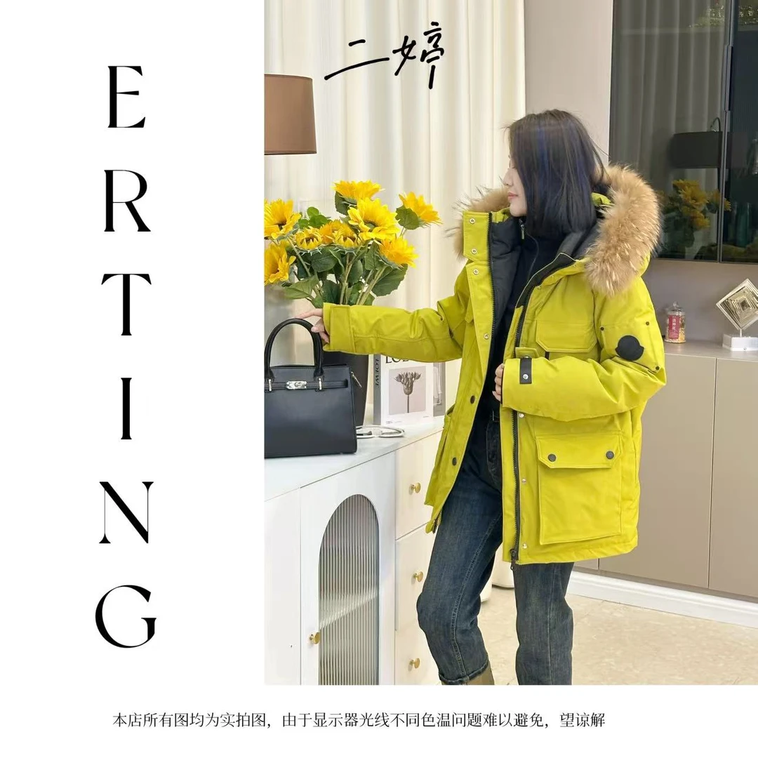 【二婷衣橱】24年冬季新款宽松带毛领保暖加厚时尚冲锋衣棉服1314