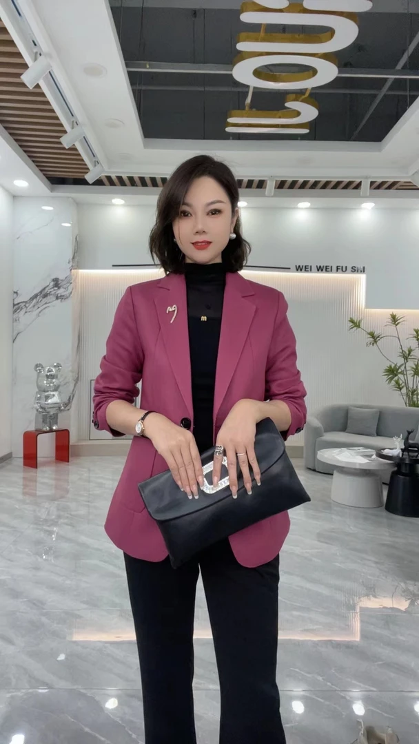 2025【薇薇推荐】韩版供针百搭显瘦小西装纯色轻职风洋气修身西服