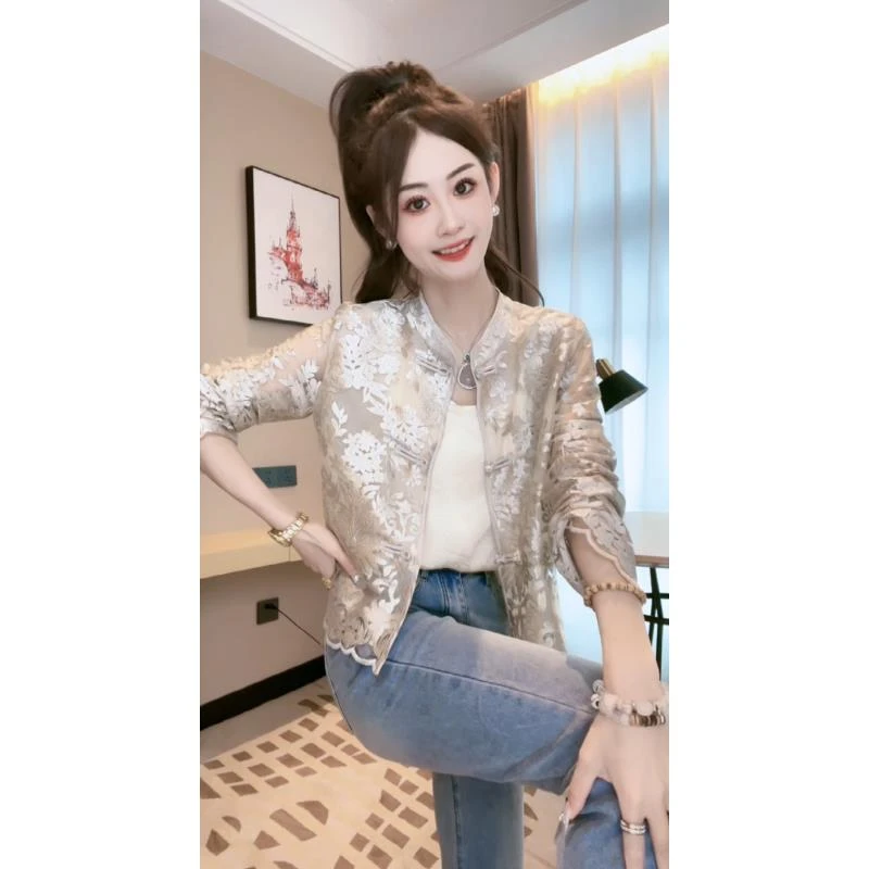 【苏幕遮】春款国风新中式显瘦绣花休闲防晒网红时尚夏季重工外套