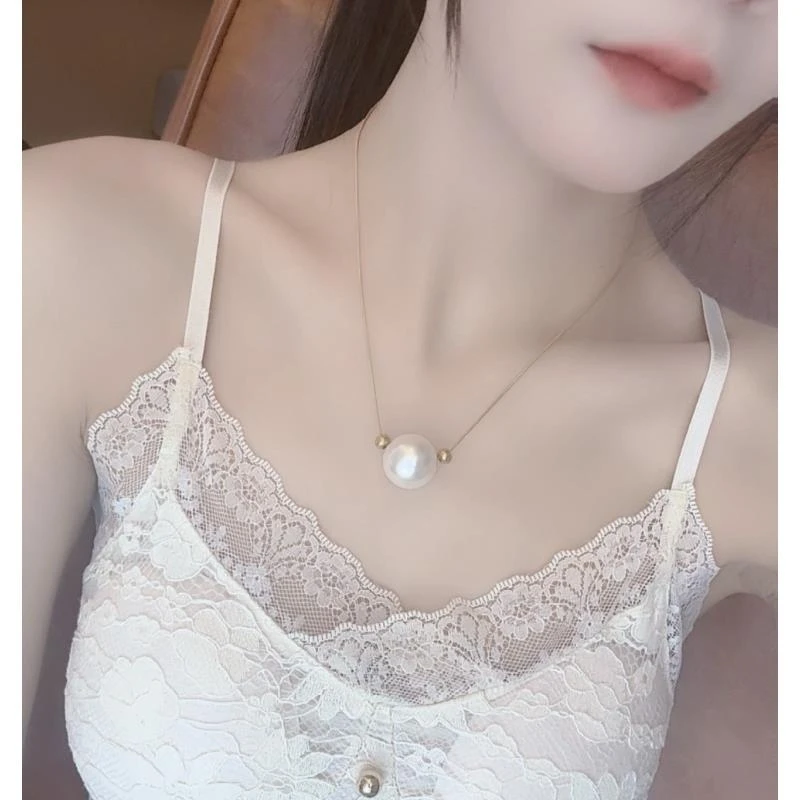 非金属仿珍珠项链 【珠圆玉润】项链女小众设计感时尚简约锁骨链