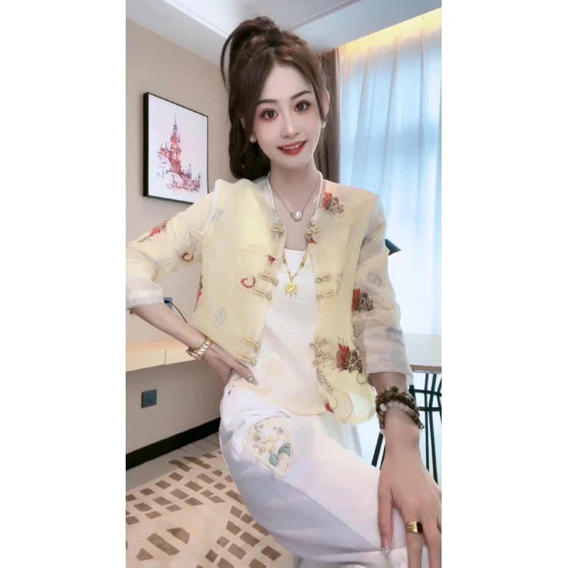 【龙遇祥云】2024春季复古新中式防晒气质时尚薄款宽松刺绣设计感