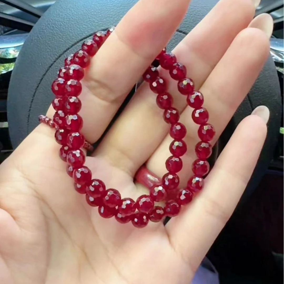 玛瑙玉髓双圈卡6手串