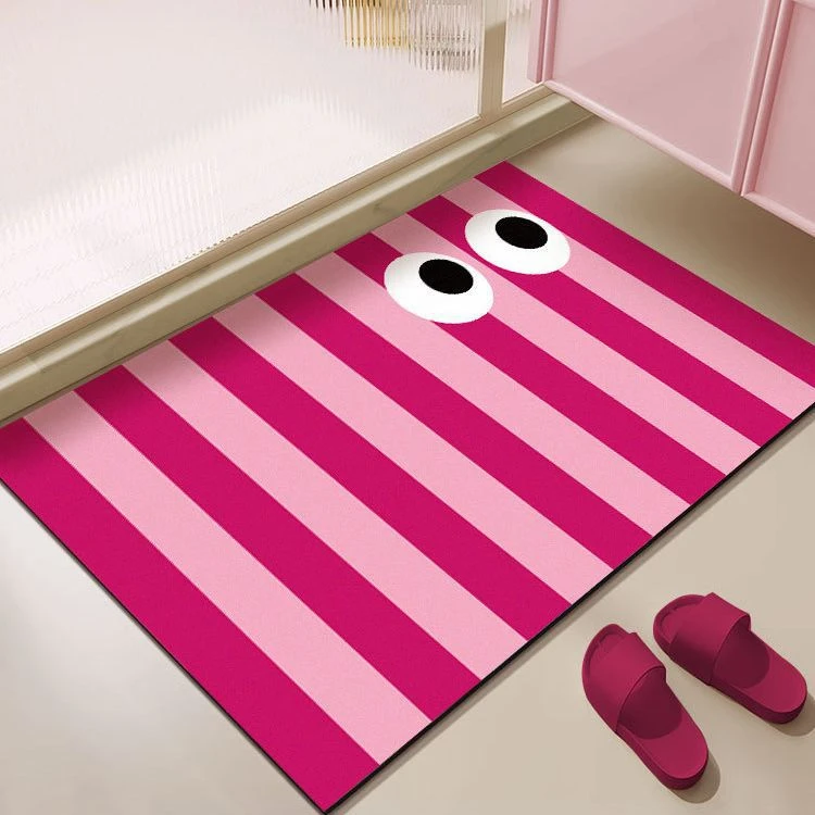 浴室防滑地垫卡通卫生间吸水速干脚垫硅藻泥地垫轻奢家用耐脏地垫