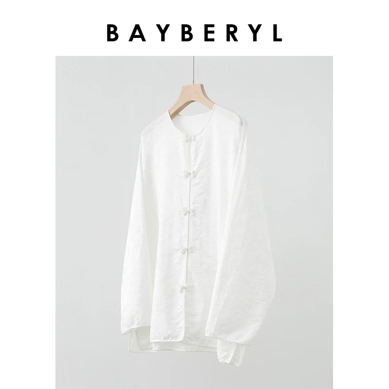 QC-BAYBERYL老贝云为衫*丝棉四合盘扣新中式衬衫NCY4C1622-3/17