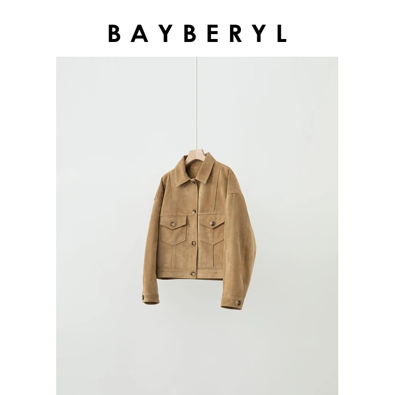 Z7-BAYBERYL老贝库木塔*沙漠解构短翻领时尚复古秋皮衣PY4G2201