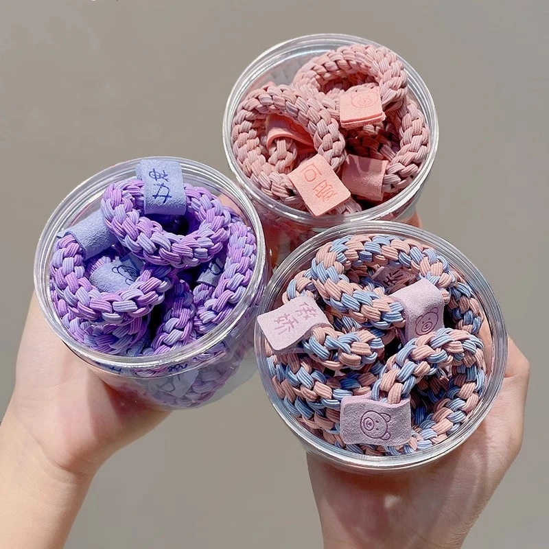 高颜值编织加粗皮筋日韩简约高弹力麻花头绳ins2022年新款小清新