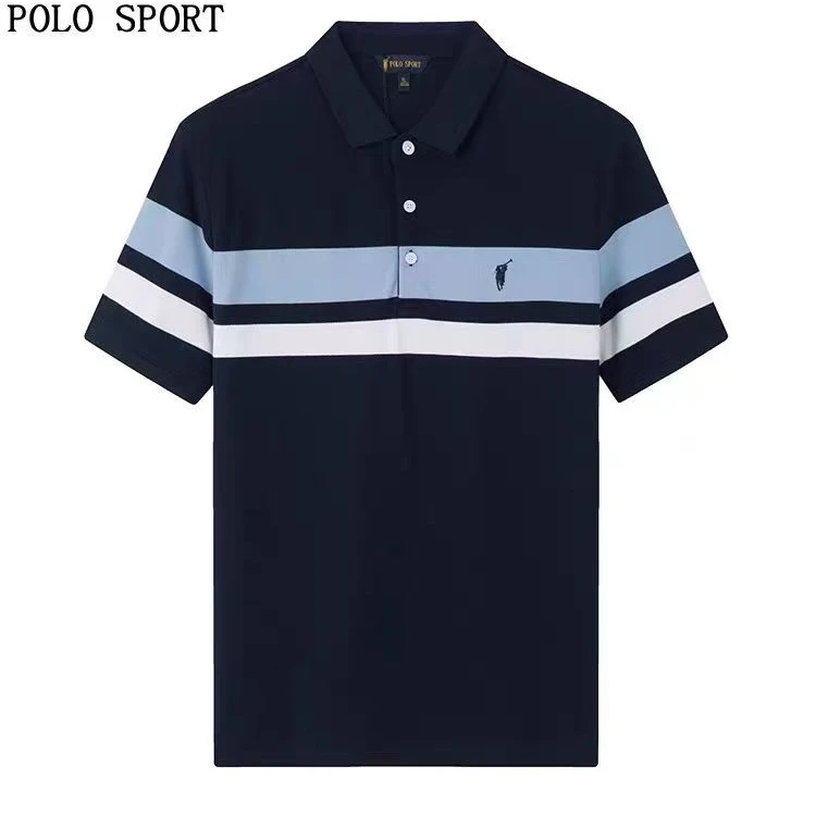夏季2024新款条纹POLO杉