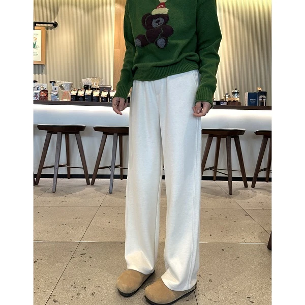 【肯豆裤】高密480G醋酯绵羊毛垂感高级百搭显瘦窄版阔腿裤