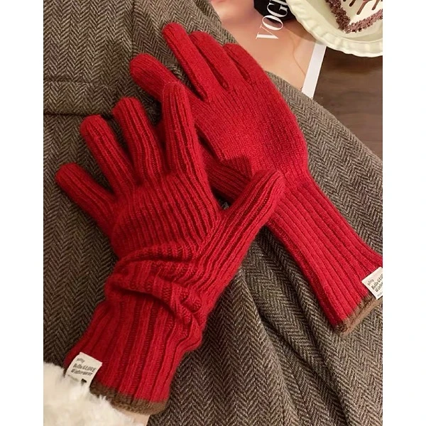 【治愈系】氛围感拉满~可触屏保暖御寒分指手套