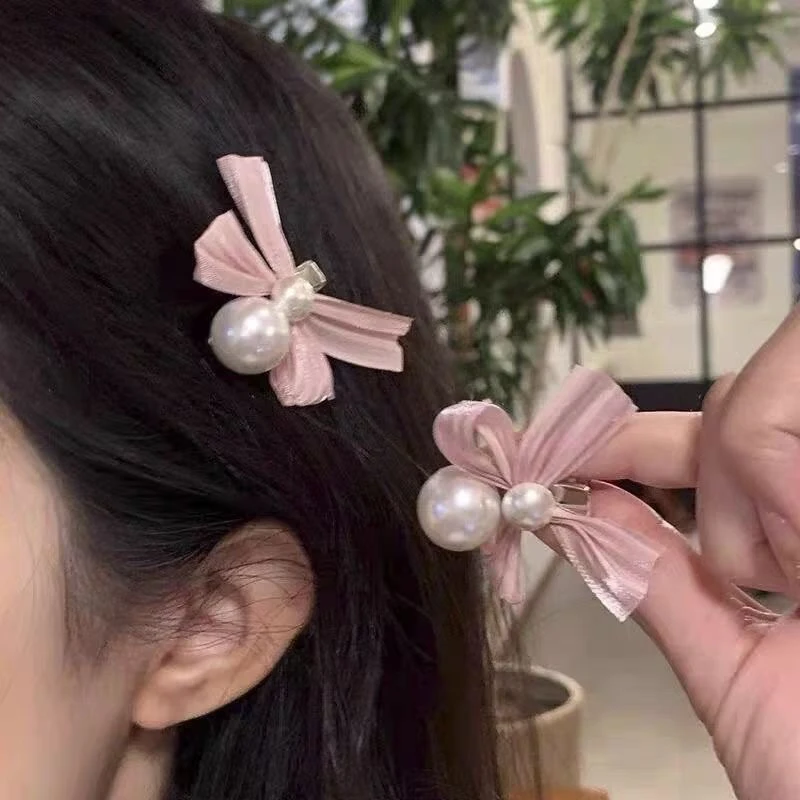 抓夹可爱蝴蝶结头饰感网红发卡七夕公主头双11碎发夹子皮筋女孩