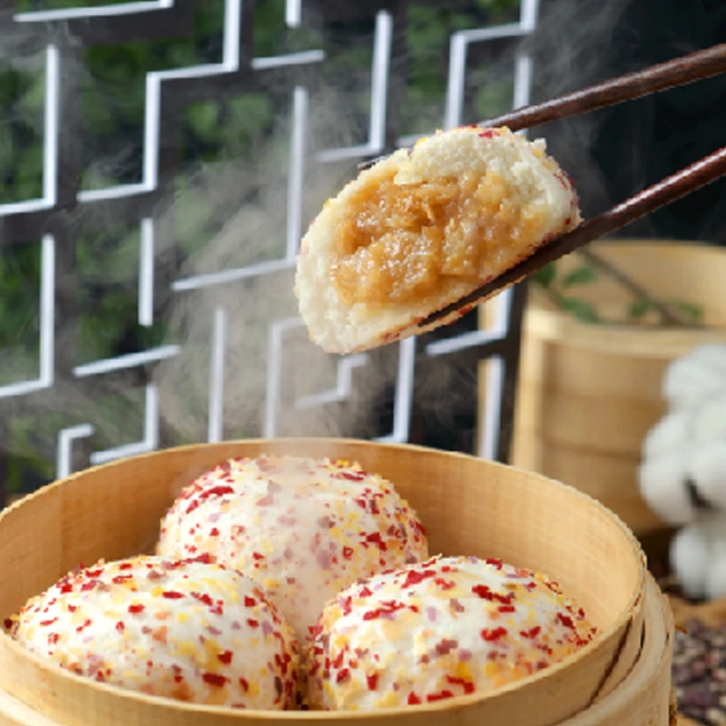 七彩燕麦包广式茶楼点心方便速食营养早餐冷冻食品半成品80g*6个