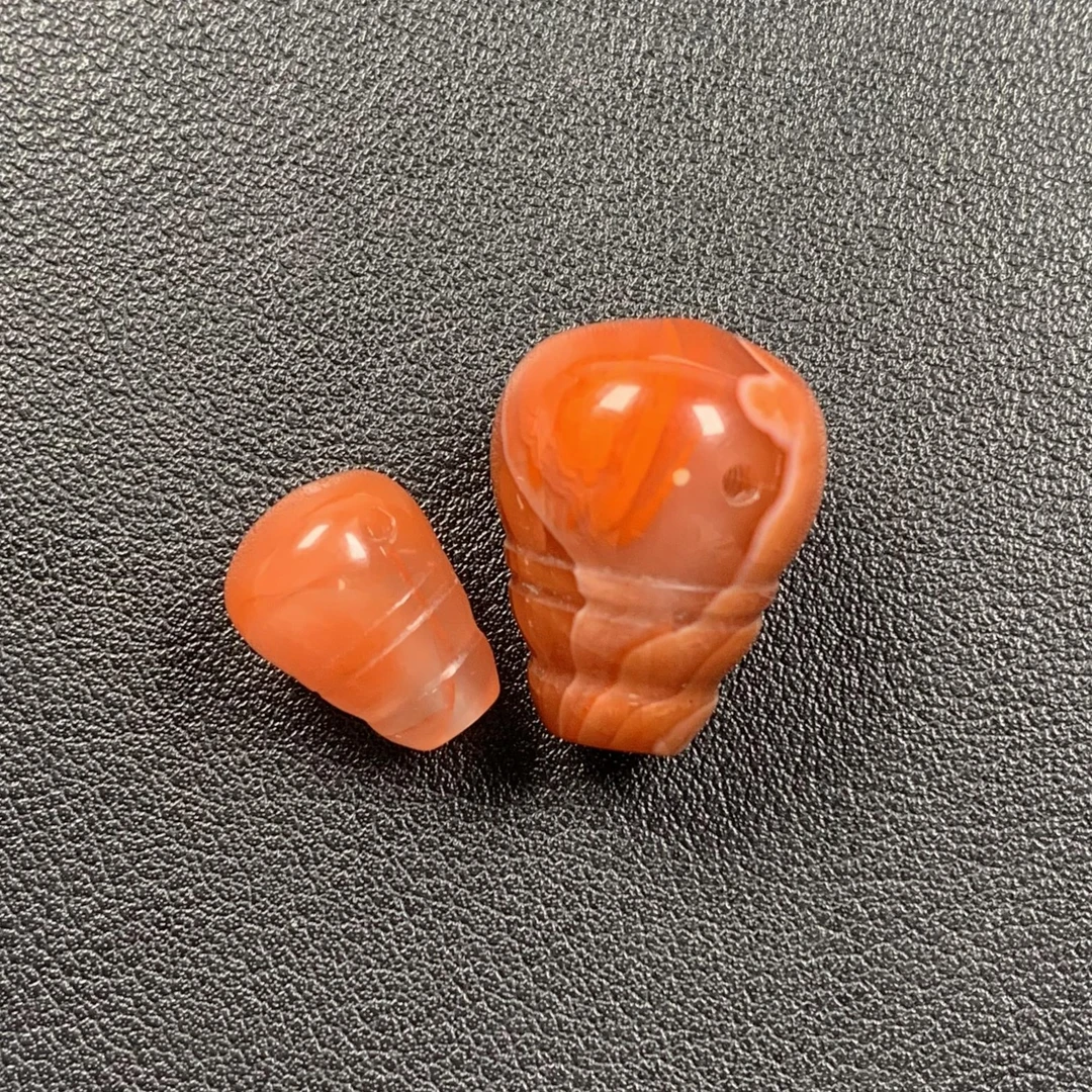 南红玛瑙一体佛头三通冰飘花满肉火焰纹金刚星月配饰多样性发货