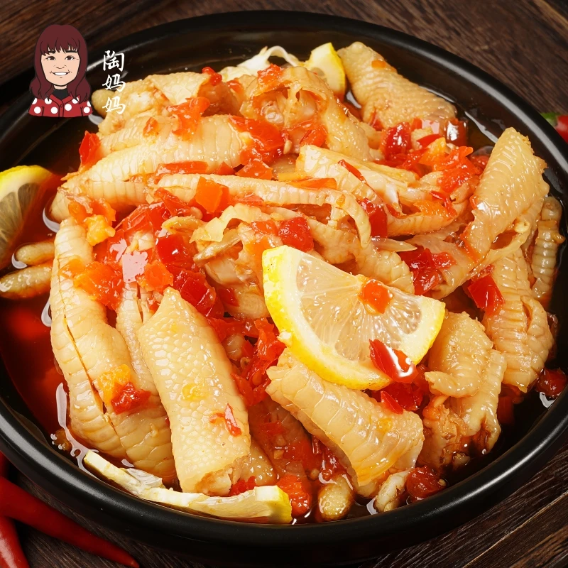 陶妈妈无骨鸡爪酸辣柠檬脱去骨凤爪即食开胃食嚼劲小吃