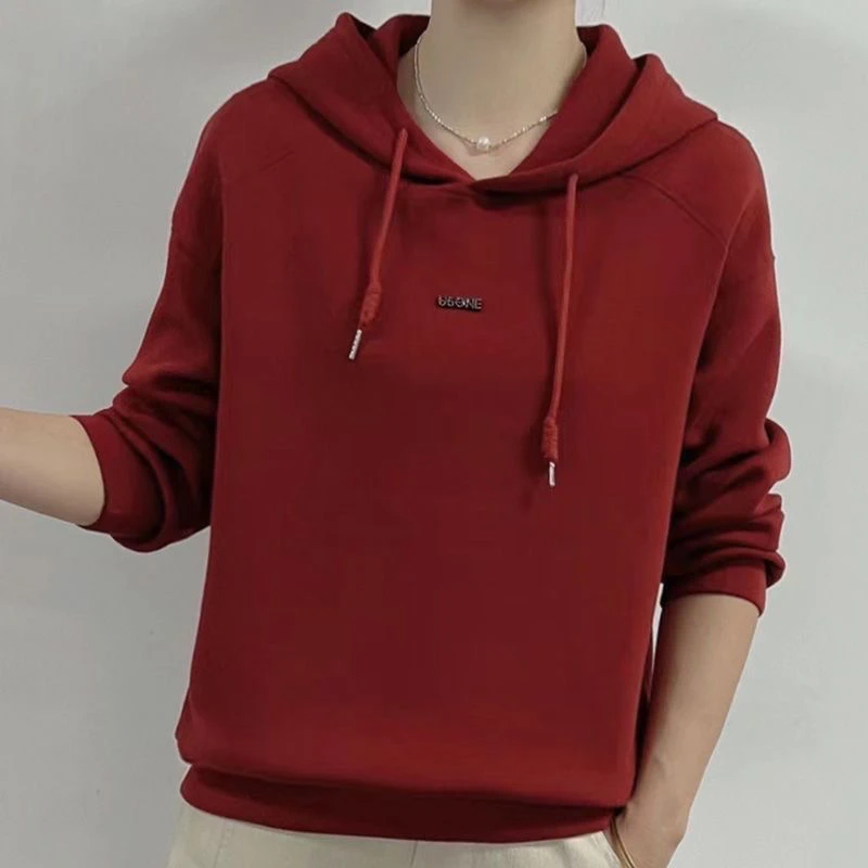 2025新款春季连帽卫衣时尚遮肉上衣