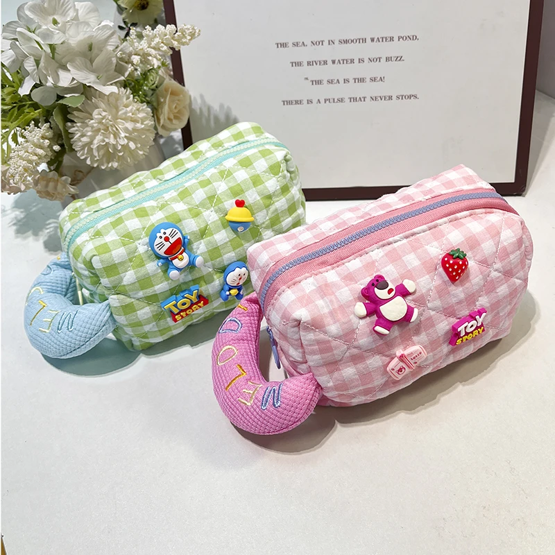 初中学生笔袋女ins大容量化妆包高颜值网红可爱卡通文具盒铅笔袋