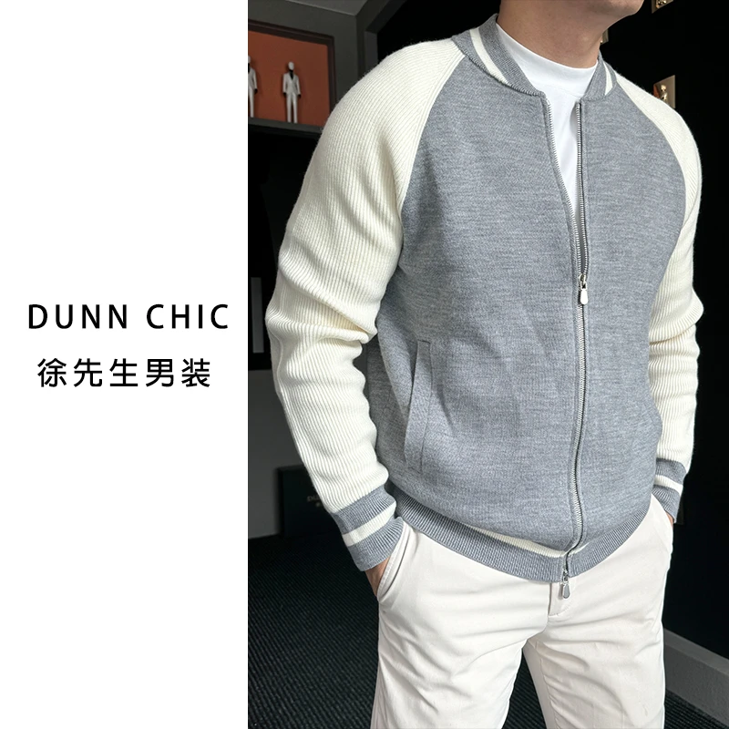 徐先生出品秋冬季百分百羊毛棒球服243505【杜恩】