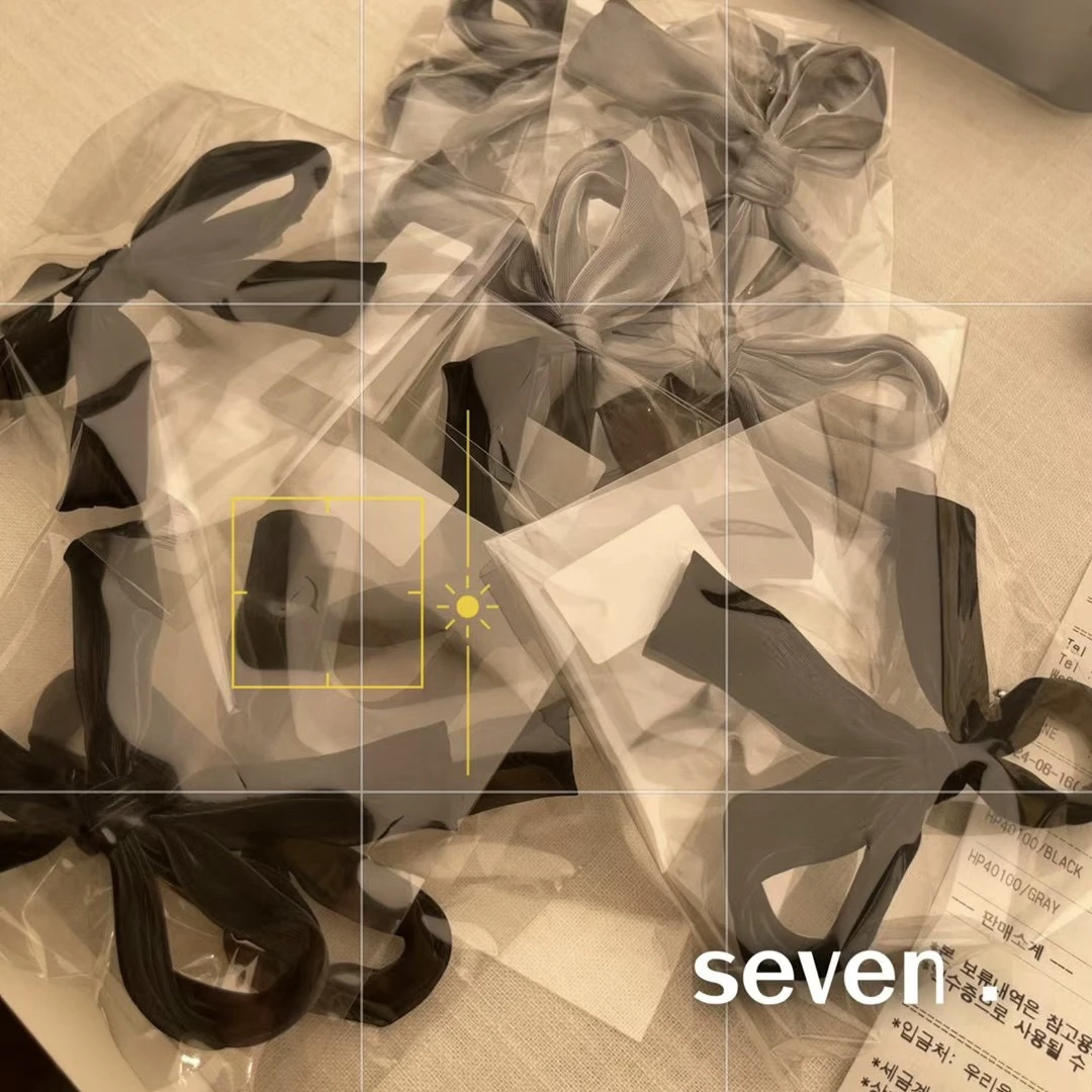 【seven】东大门玫瑰黑银色发圈(不退换)返季