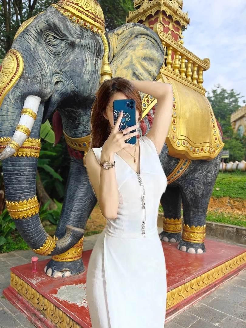 民族服装夏季薄款坎肩V领民族风两件套纯色滇缅休闲傣族套装