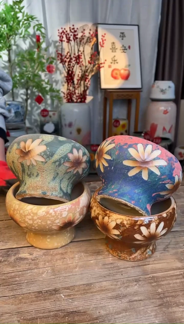 【闪购商品】瓷摆件26-202口径10高8四只一组默认微瑕