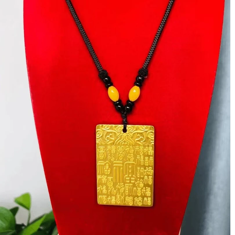 合金吊坠 精品祥云百福无事牌