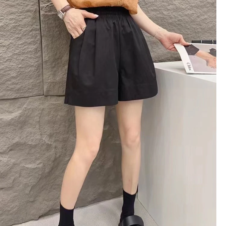 欧洲站2025夏装新款短裤时尚百搭百搭女装宽松女装显瘦洋气网红
