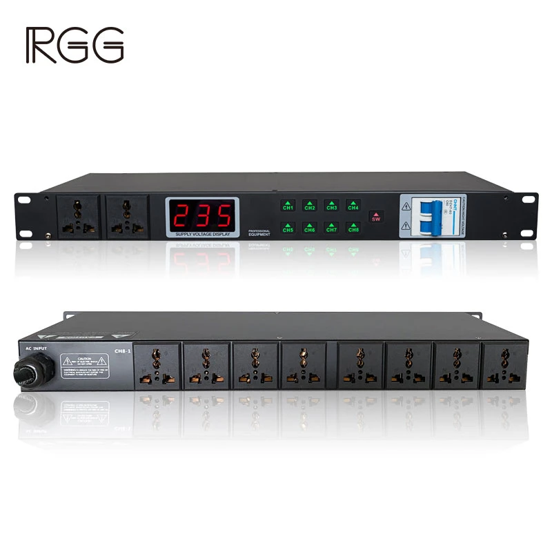 RGG（27）专业8路时序器带滤波带电源独立管理器插座带保护控制