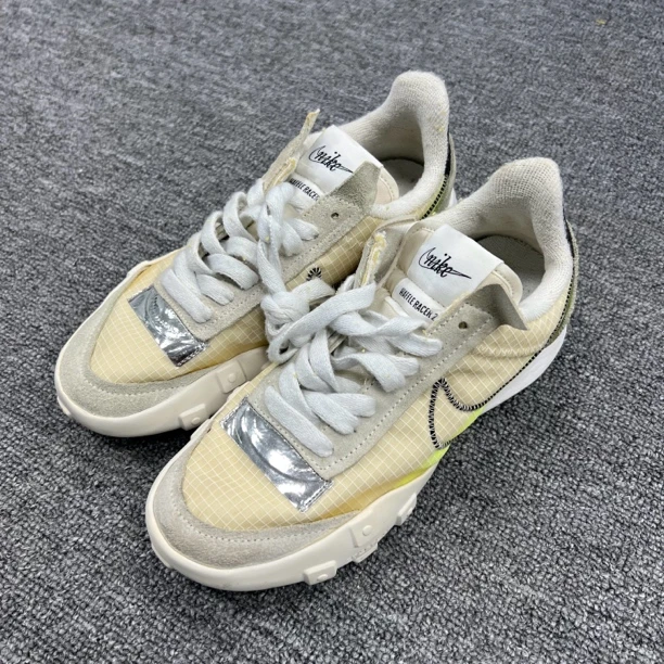 36码/内长225/Nike防滑休闲鞋灰白黄/公价499
