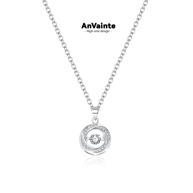 ANVAINTE 钛钢项链 三秒心动项链秋冬饰品轻奢百搭设计感灵动吊坠