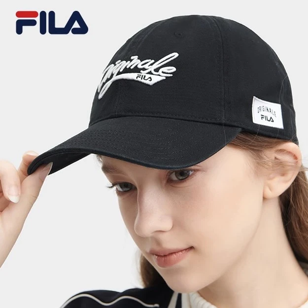 FILA 斐乐情侣款棒球帽2023冬季新款女帽运动帽鸭舌帽子男帽