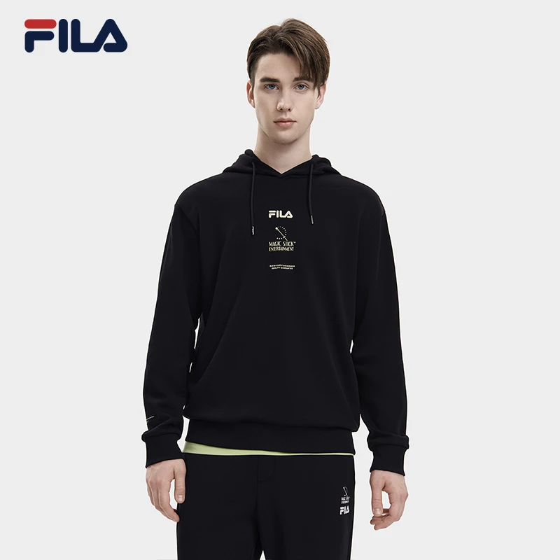FILA x MAGIC STICK 斐乐男子针织连帽上衣2023秋季新款棉卫衣